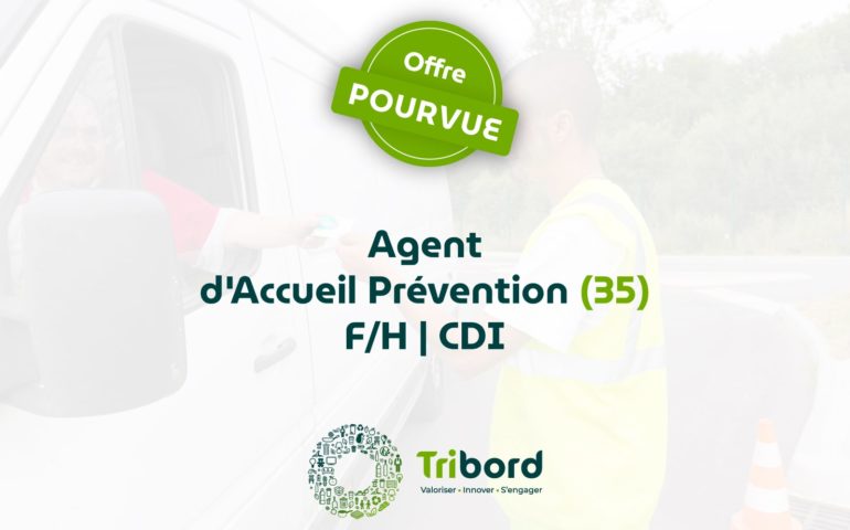 Offre d'emploi Agent d'accueil Prévention pourvue Tribord