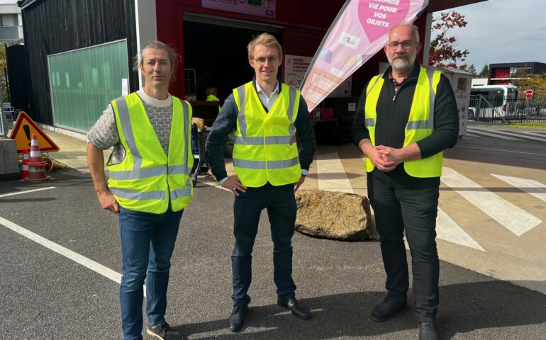 Antoine Laurent au milieu de Benoît Cafaro et de David Wantiez