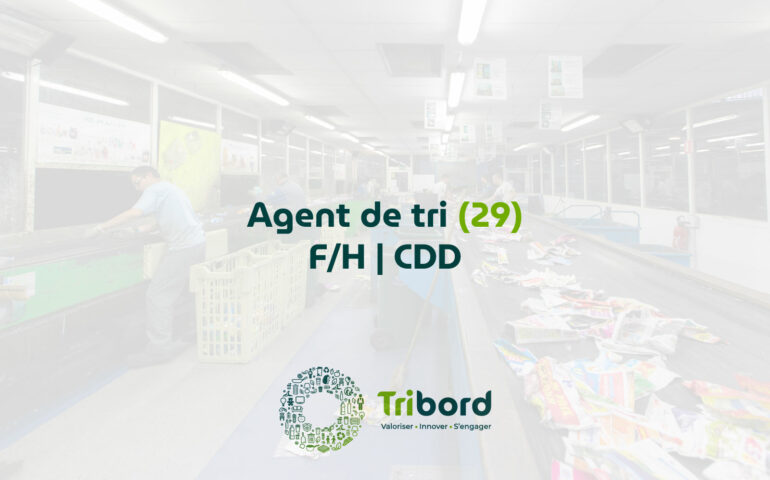 Offre d'emploi d'Agent de tri en CDD d'insertion dans le 29 à Tribord