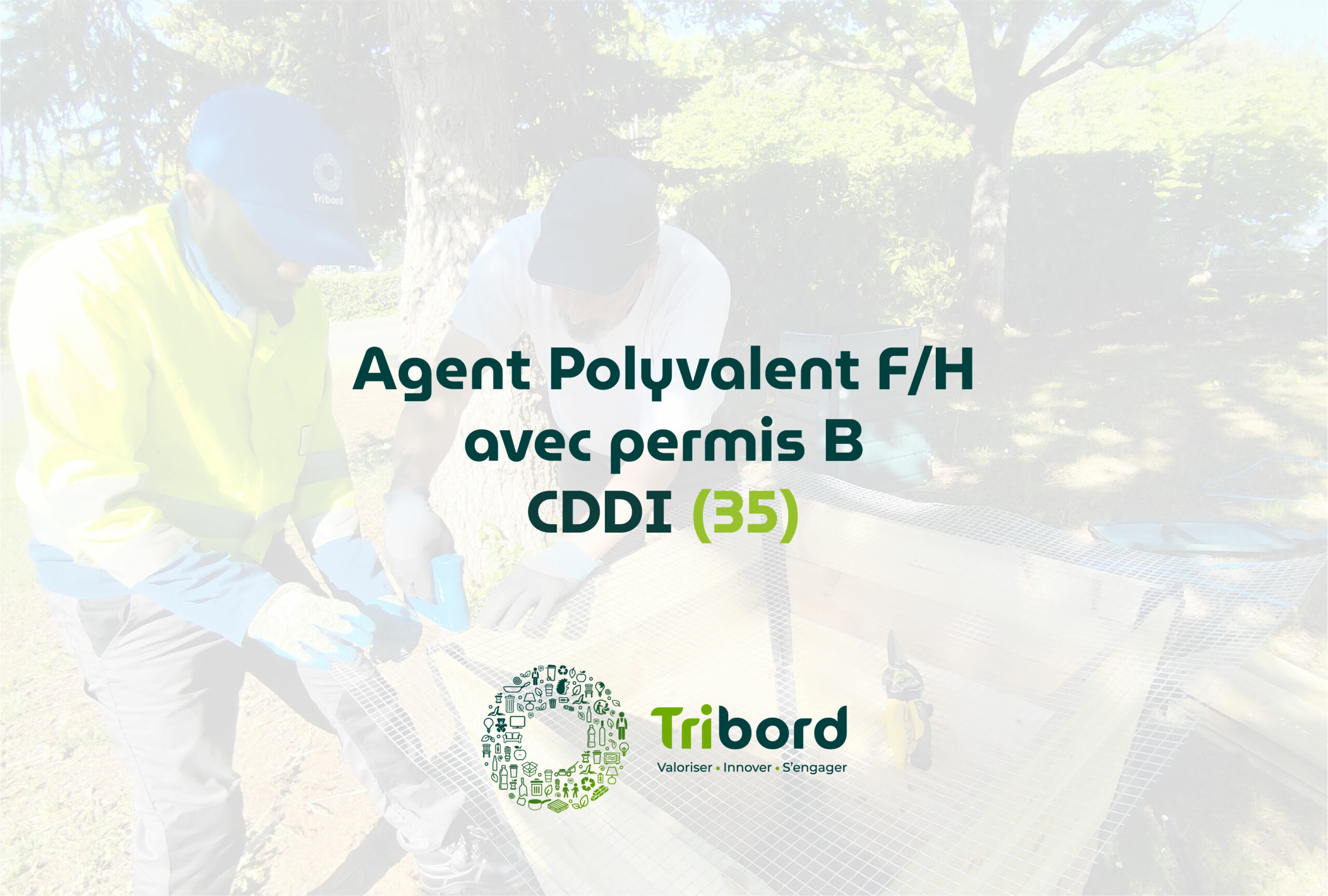 Offre d'emploi d'agent polyvalent avec permis B F/H 35