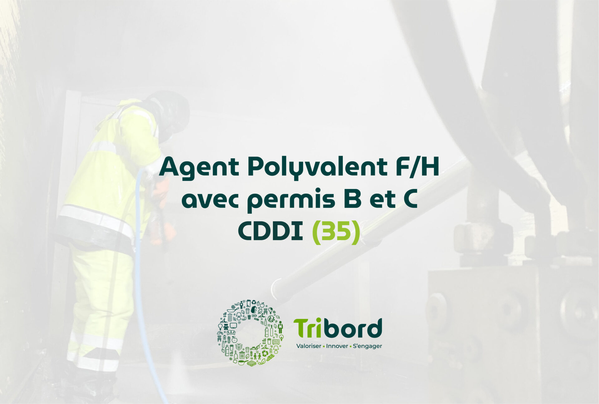 Offre d'emploi d'agent polyvalent avec permis B et C F/H 35