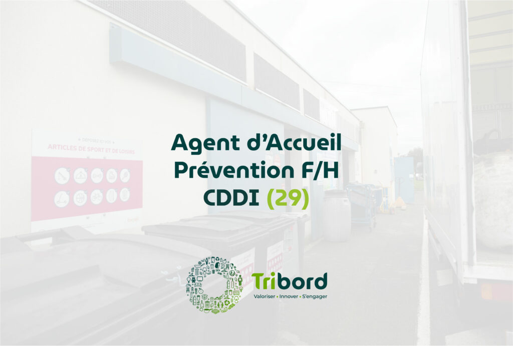 Offre d'emploi d'Agent d'accueil prévention en déchèterie CDD d'insertion dans le 29 à Tribord