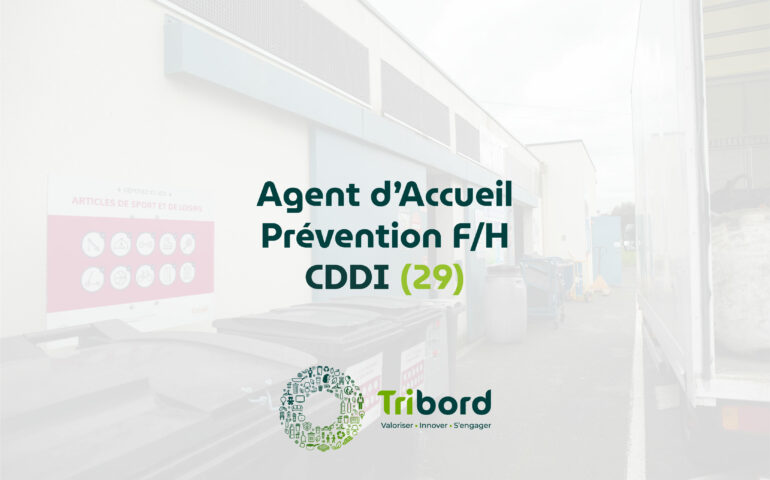 Offre d'emploi d'Agent d'accueil prévention en déchèterie CDD d'insertion dans le 29 à Tribord