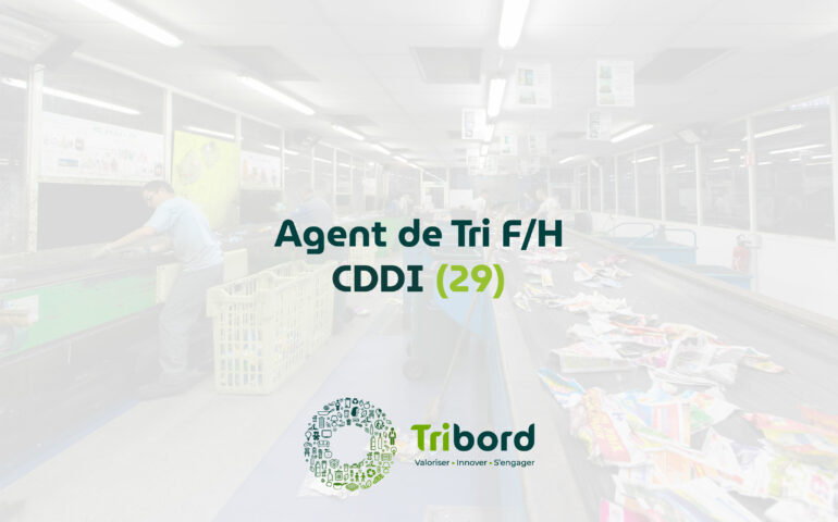 Offre d'emploi d'Agent de tri en CDD d'insertion dans le 29 à Tribord