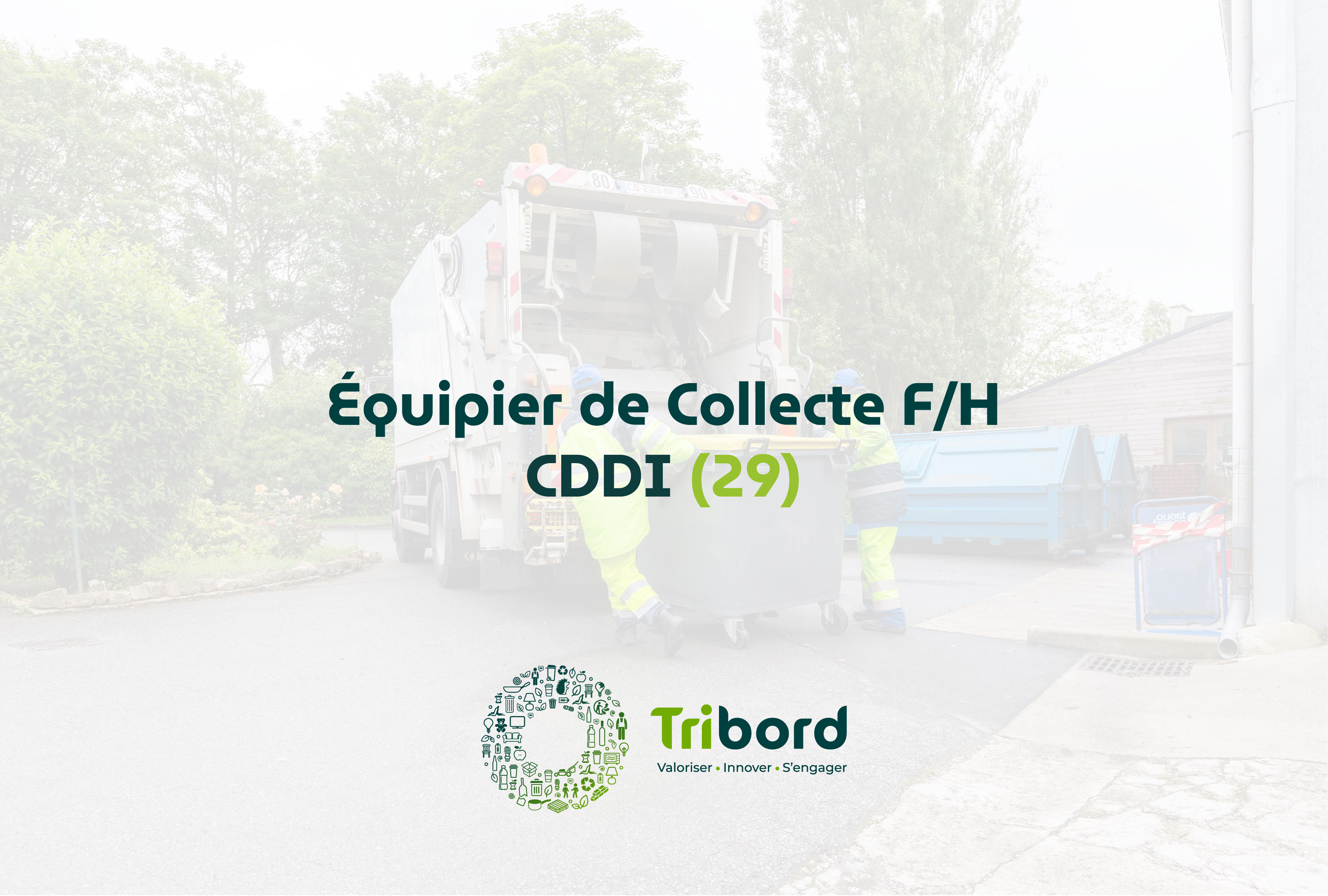 Offre d'emploi équipier de collecte 29 en CDD Insertion